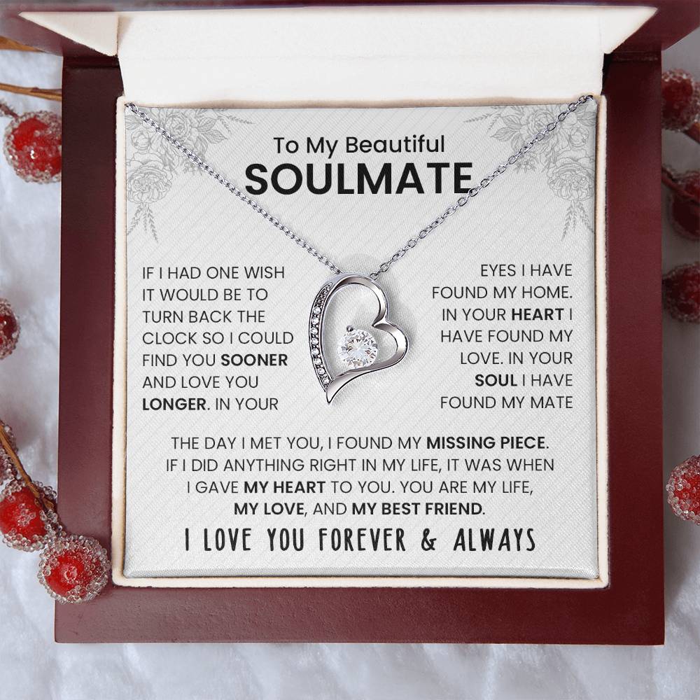 To My Beautiful Soulmate | Forever Love Necklace