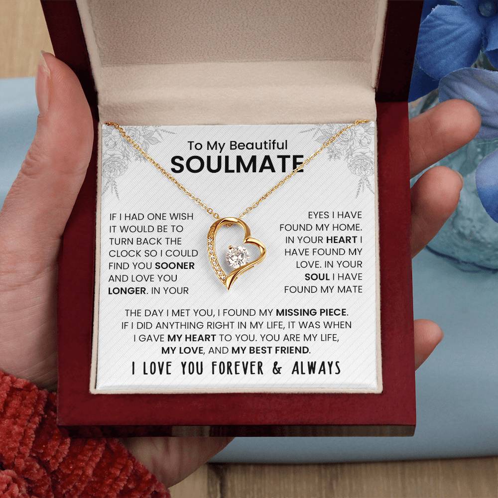 To My Beautiful Soulmate | Forever Love Necklace