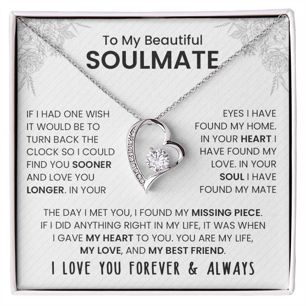 To My Beautiful Soulmate | Forever Love Necklace