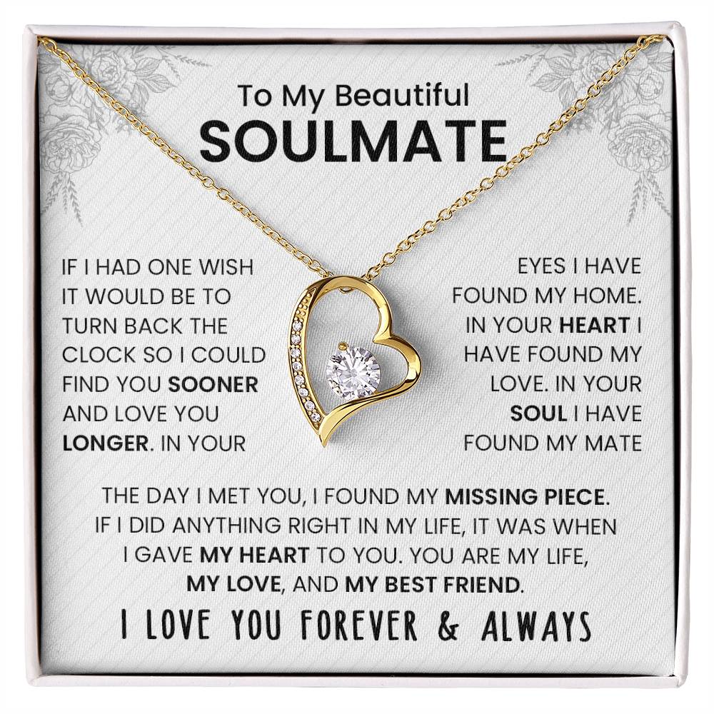 To My Beautiful Soulmate | Forever Love Necklace