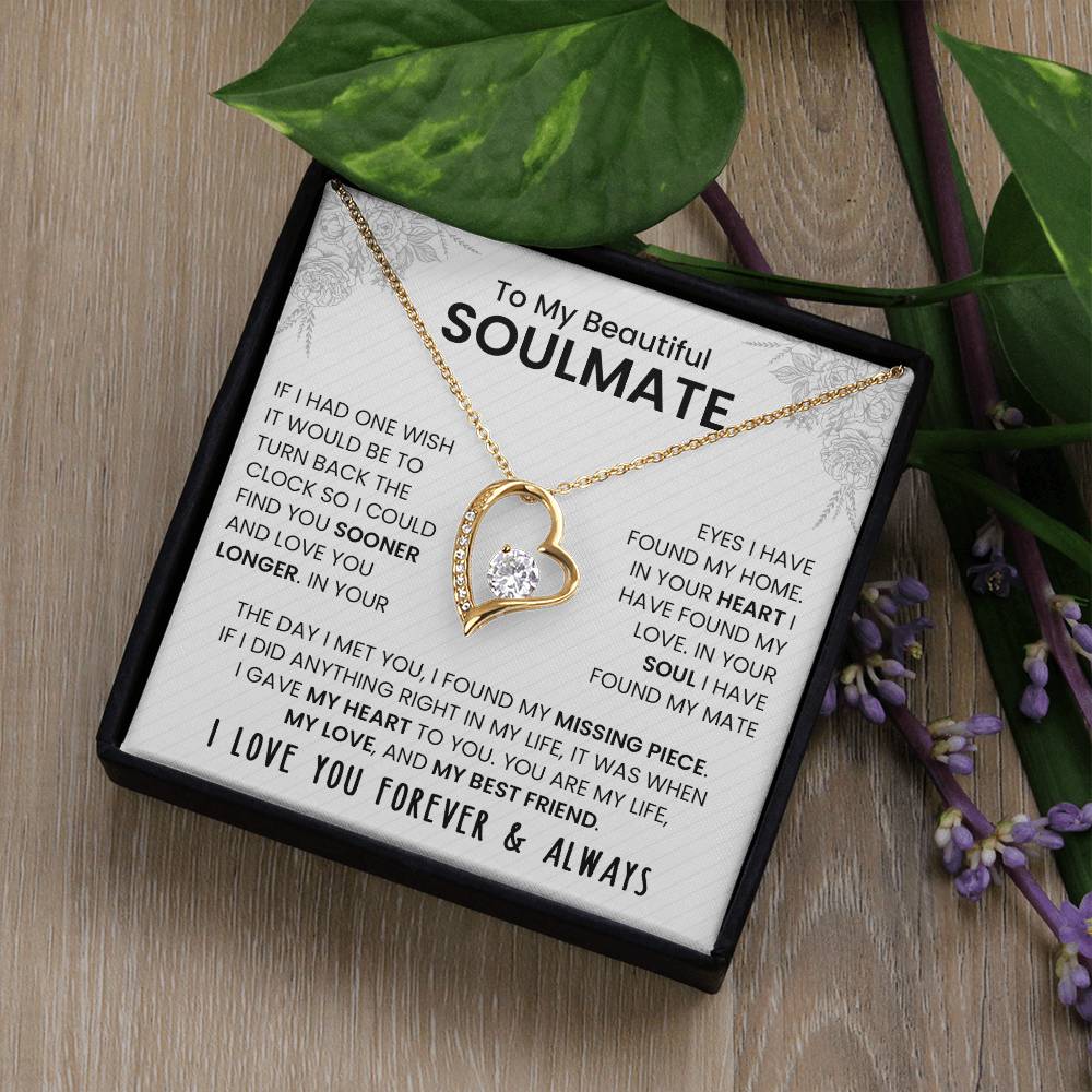 To My Beautiful Soulmate | Forever Love Necklace